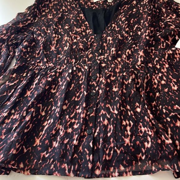 NWT BA&SH Puzy Peplum Top In Noir - size M - Picture 11 of 11